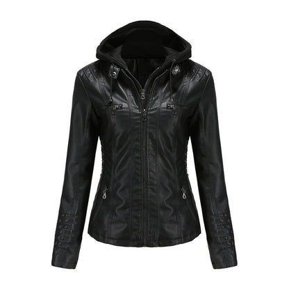 Women's Faux Leather Slim Fit Jacket - ModishWorld