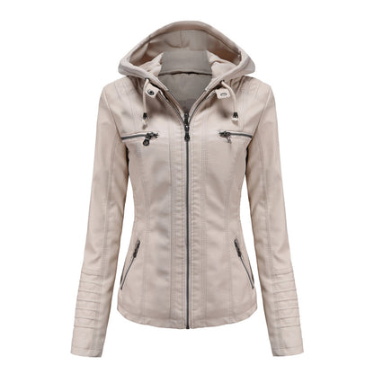 Women's Faux Leather Slim Fit Jacket