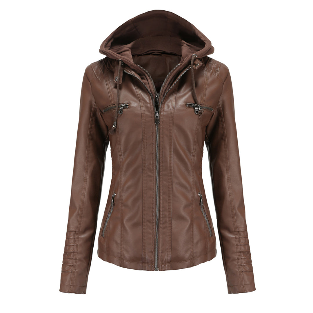 Women's Faux Leather Slim Fit Jacket