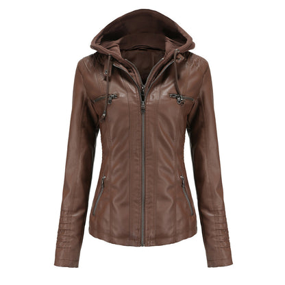 Women's Faux Leather Slim Fit Jacket