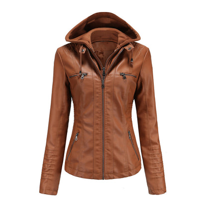 Women's Faux Leather Slim Fit Jacket