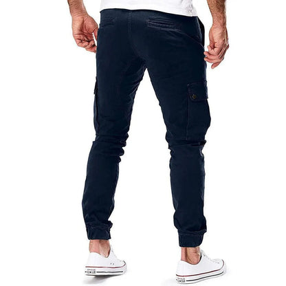 Relaxed Fit Men's Cargo Pants Elastic Waist