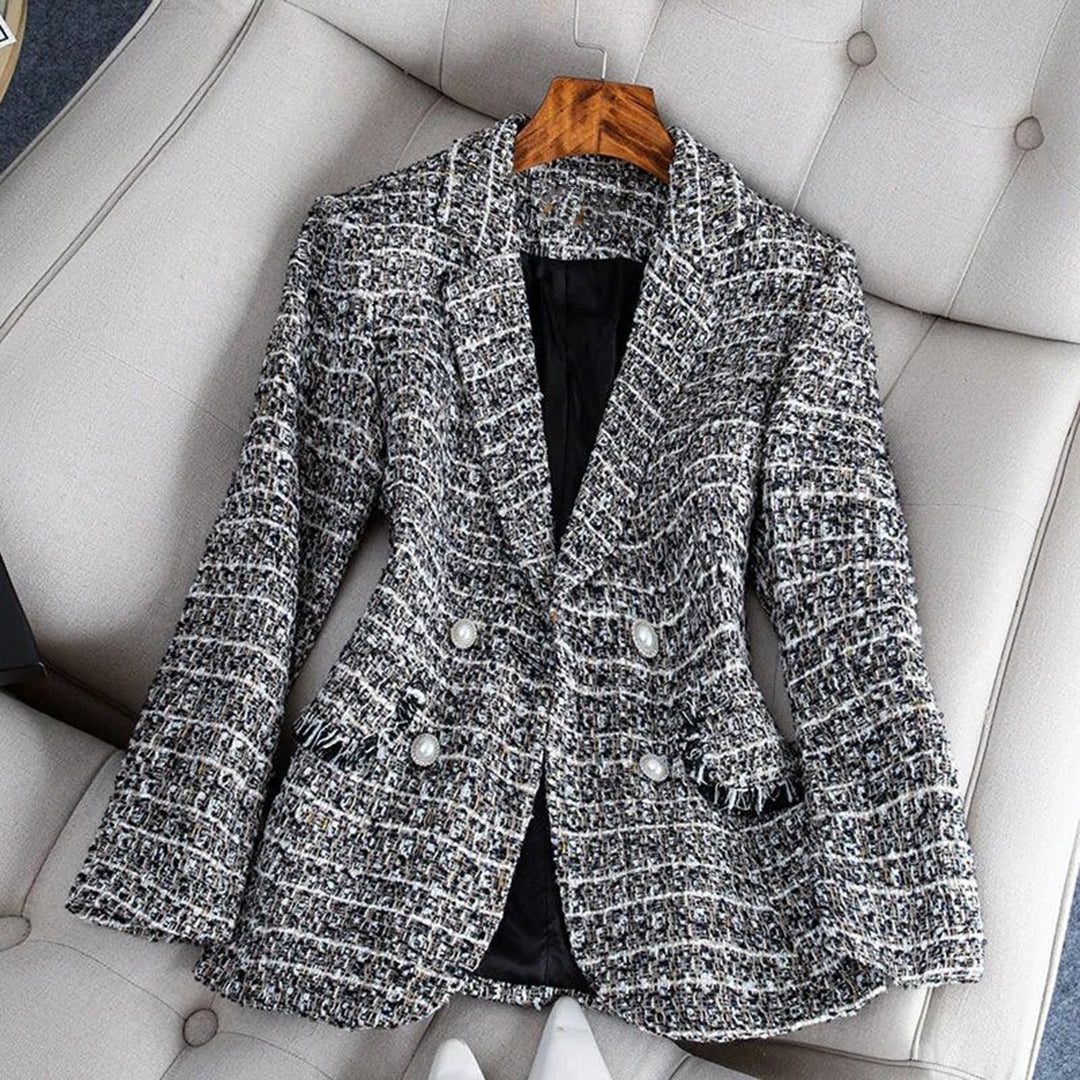 Chic Plaid Jacket for Ladies