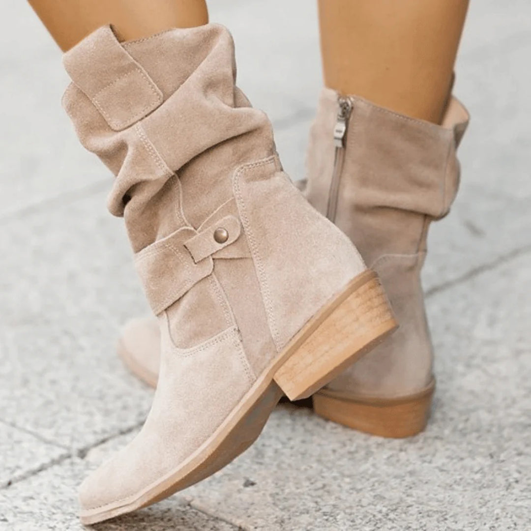 Stylish Women's Ankle Zip Up Boots
