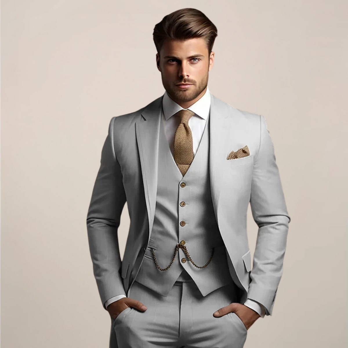 Biff | Men's Classic Tailored 3 Piece Suit