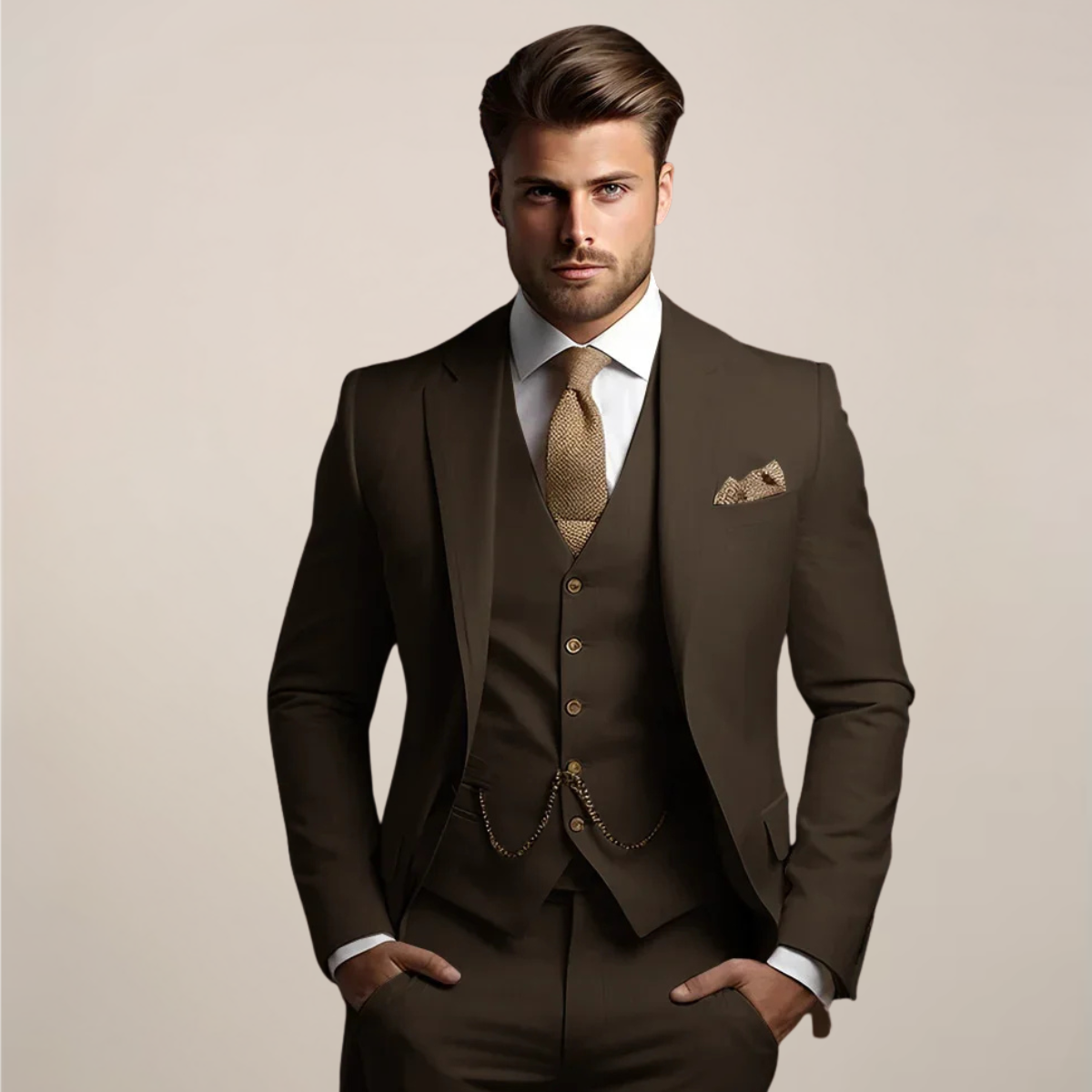 Biff | Men's Classic Tailored 3 Piece Suit