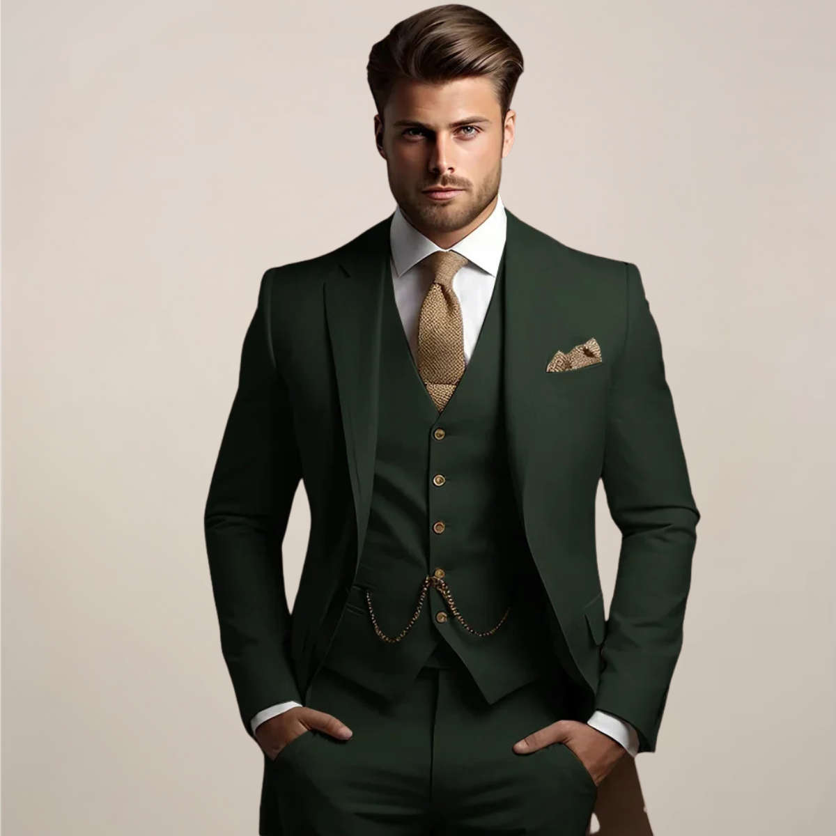 Biff | Men's Classic Tailored 3 Piece Suit