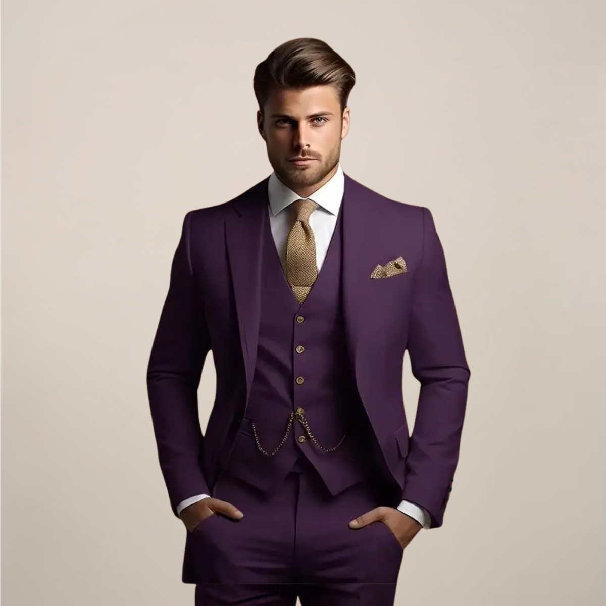 Biff | Men's Classic Tailored 3 Piece Suit