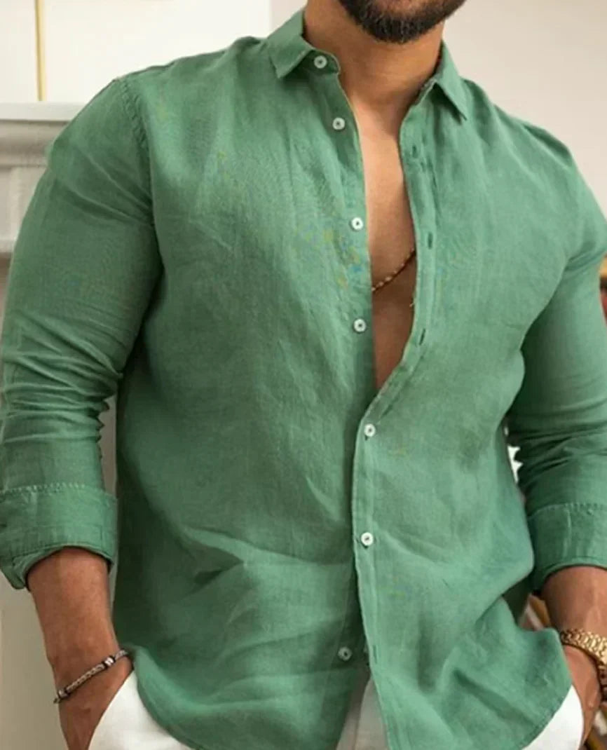 Classic Slim Fit Mens Long Sleeve Shirt
