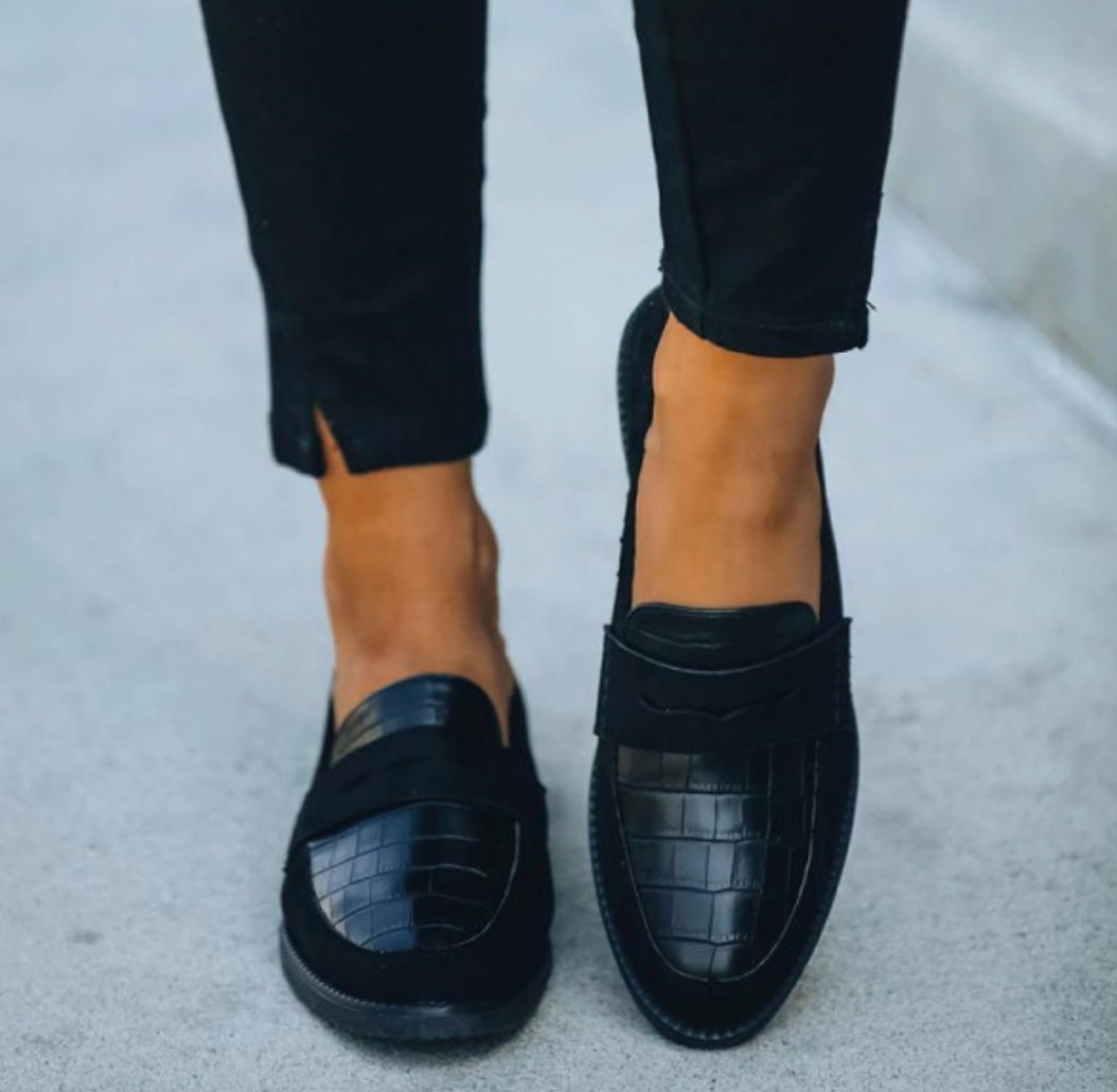 Elegant Leather Slip On Shoes for Women - ModishWorld