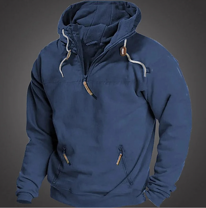 Men's Pullover Hoodie with Adjustable Hood