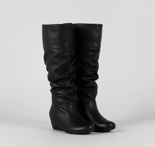 Chic Women's Slouch Knee High Boots Comfortable Luxe Style - Modish World