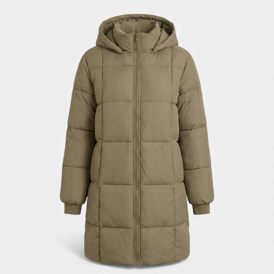 Warm Black Parka Coat - Women's Long Hooded Winter Jacket - Modish World