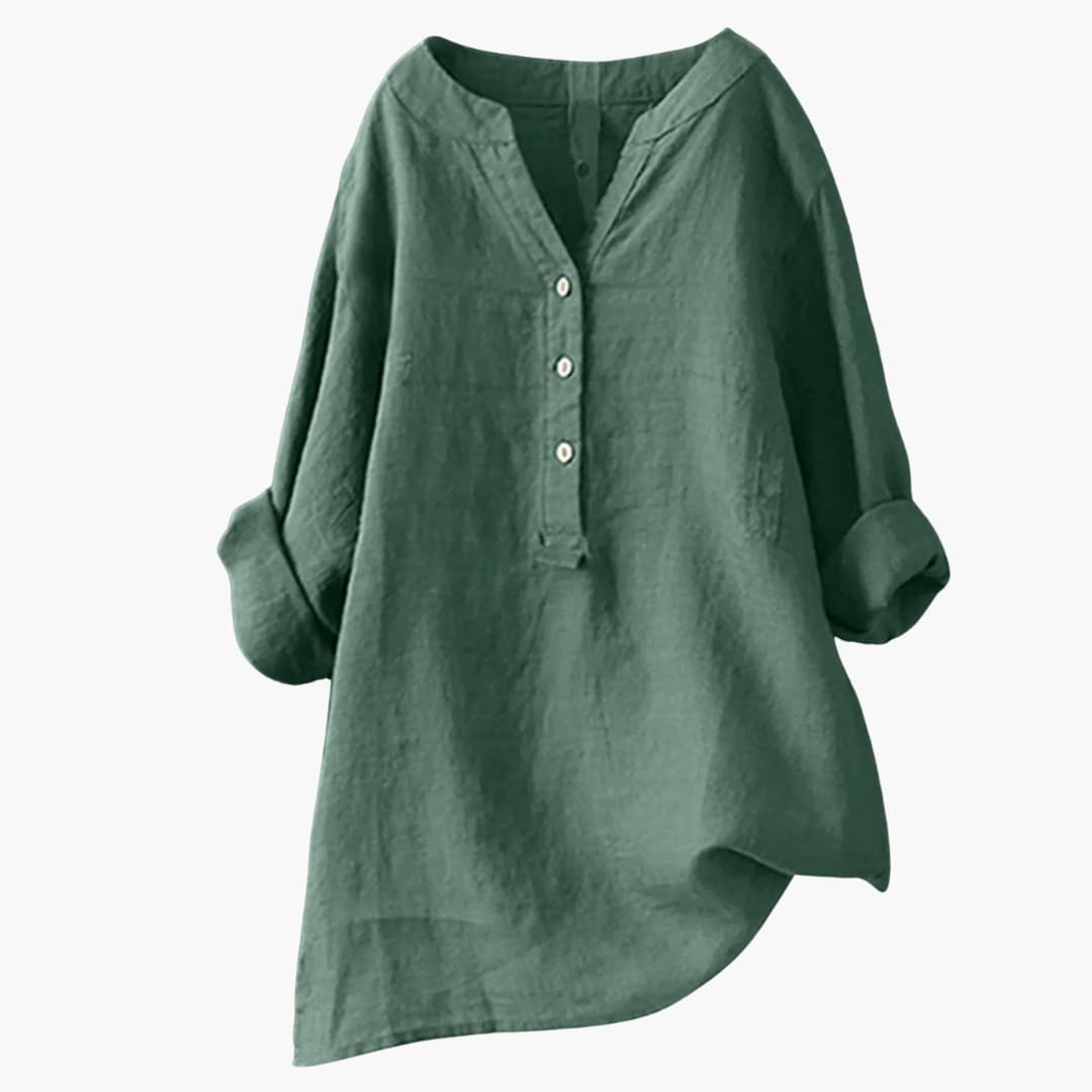 Classic Women's Button Front Shirt - ModishWorld