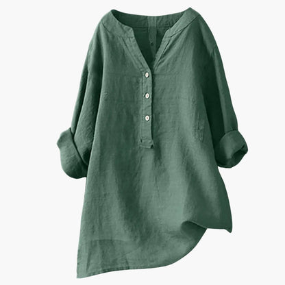 Classic Women's Button Front Shirt - ModishWorld