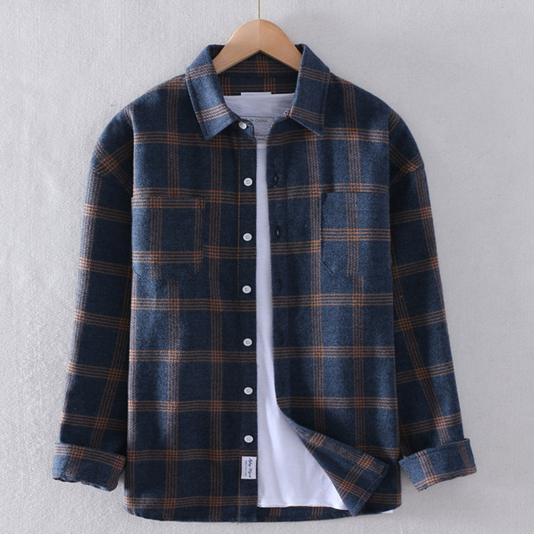 Classic Plaid Flannel Shirt for Men - ModishWorld