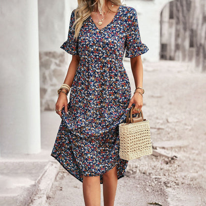 Stylish Floral Midi Sundress - Perfect Beach Wear