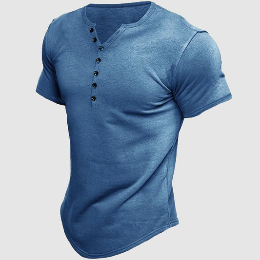 Classic Casual Short Sleeve Henley Shirt - Modish World