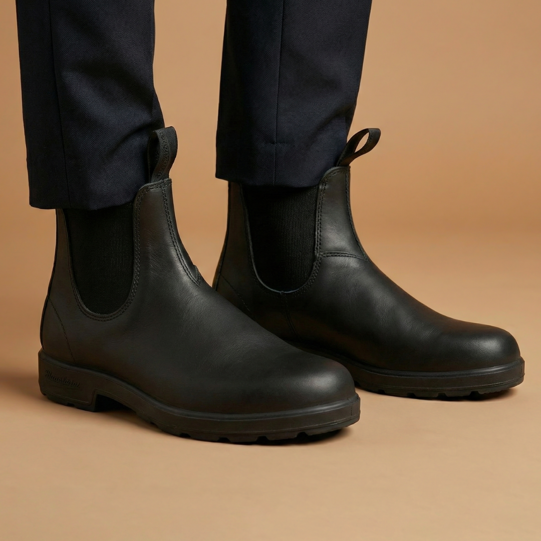 Men's Elastic Side Ankle Boots with Pull On Tabs