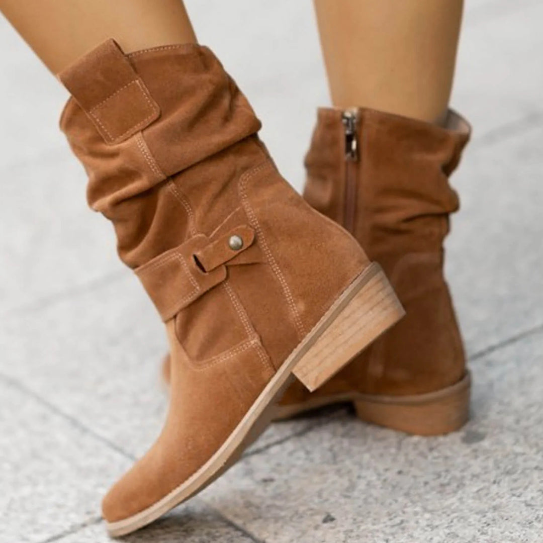 Stylish Women's Ankle Zip Up Boots