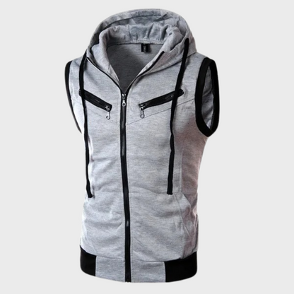 Trendy Men's Sleeveless Hoodie Vest - ModishWorld