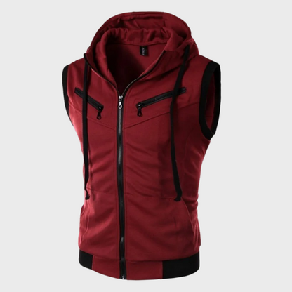 Trendy Men's Sleeveless Hoodie Vest