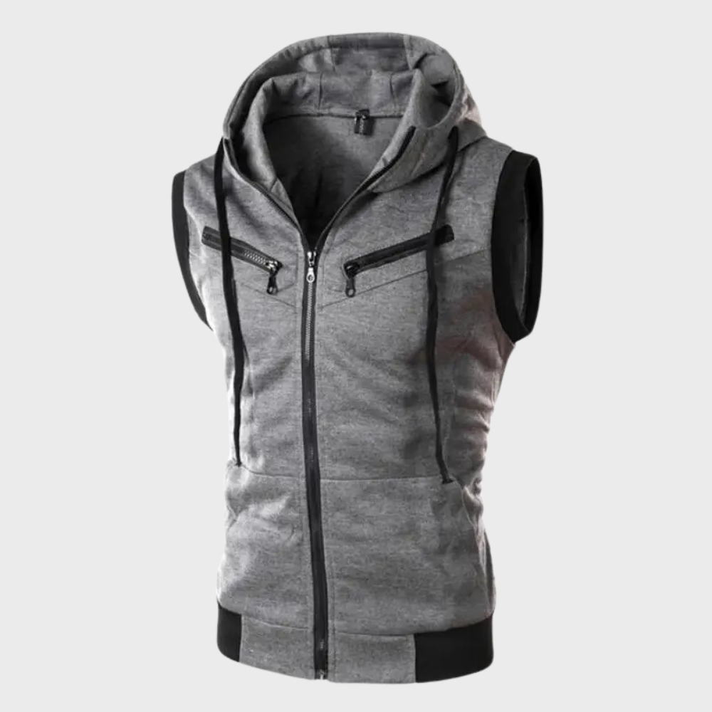 Trendy Men's Sleeveless Hoodie Vest
