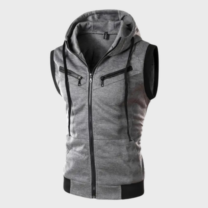 Trendy Men's Sleeveless Hoodie Vest