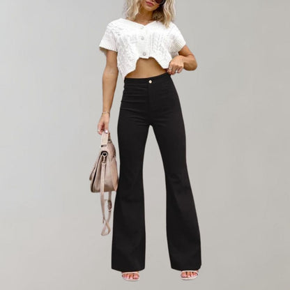 Women's Classic Wide Leg High Waisted Jeans