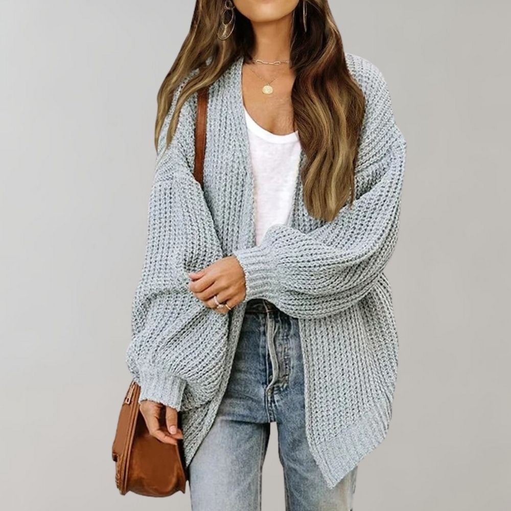 Cozy Oversized Knit Cardigan - Easy Wear Open Front