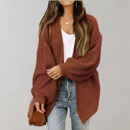 Cozy Oversized Knit Cardigan - Easy Wear Open Front