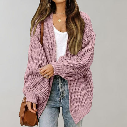 Cozy Oversized Knit Cardigan - Easy Wear Open Front