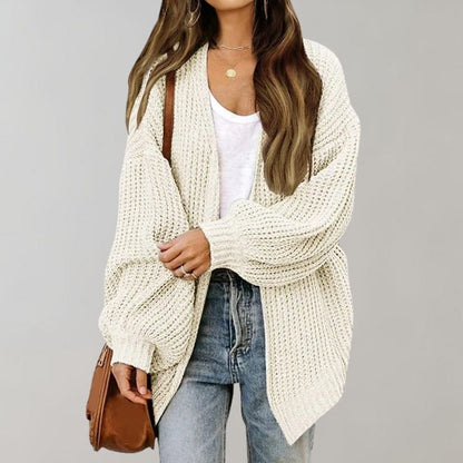 Cozy Oversized Knit Cardigan - Easy Wear Open Front