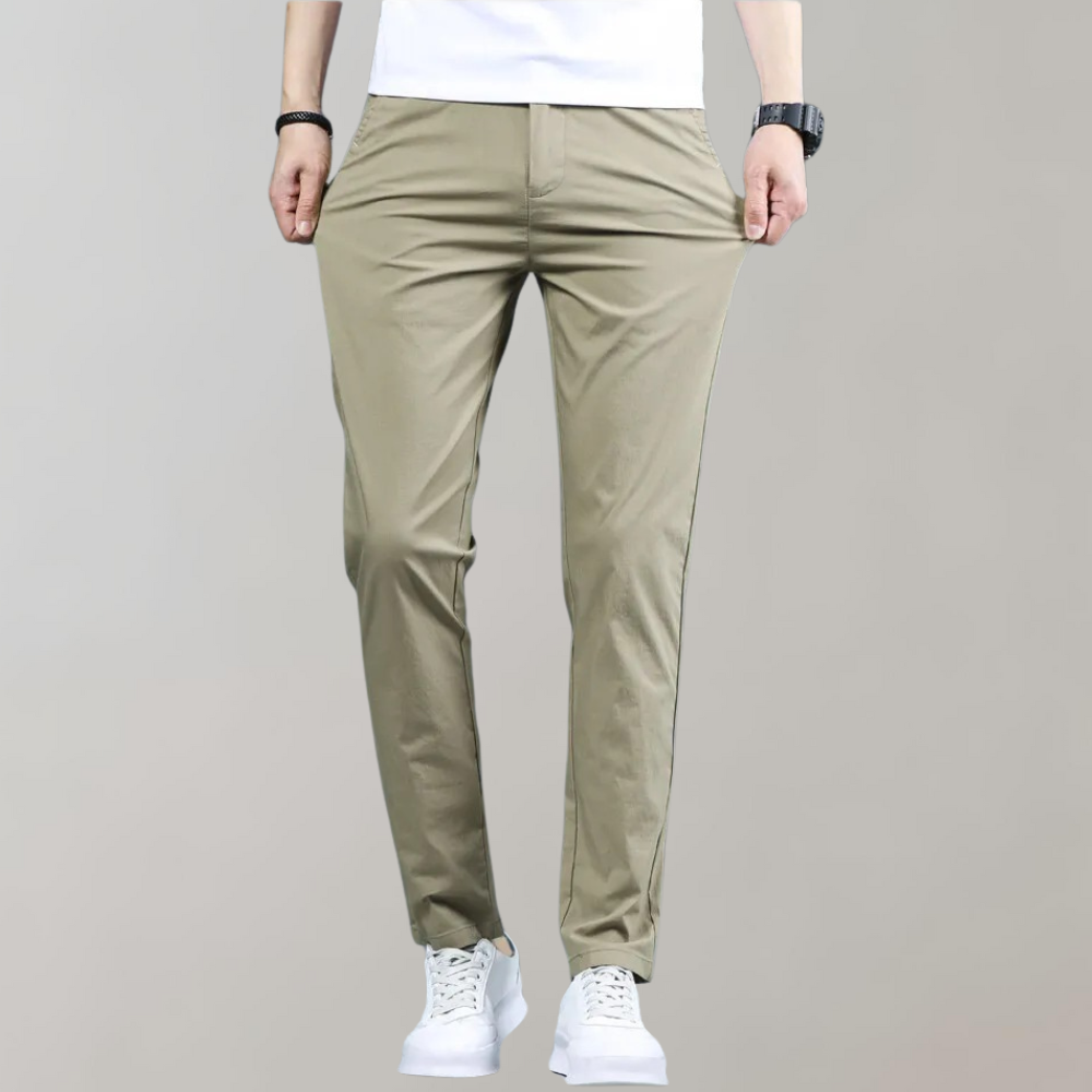 Men's Tailored Fit Office Pants - Comfortable & Breathable - ModishWorld