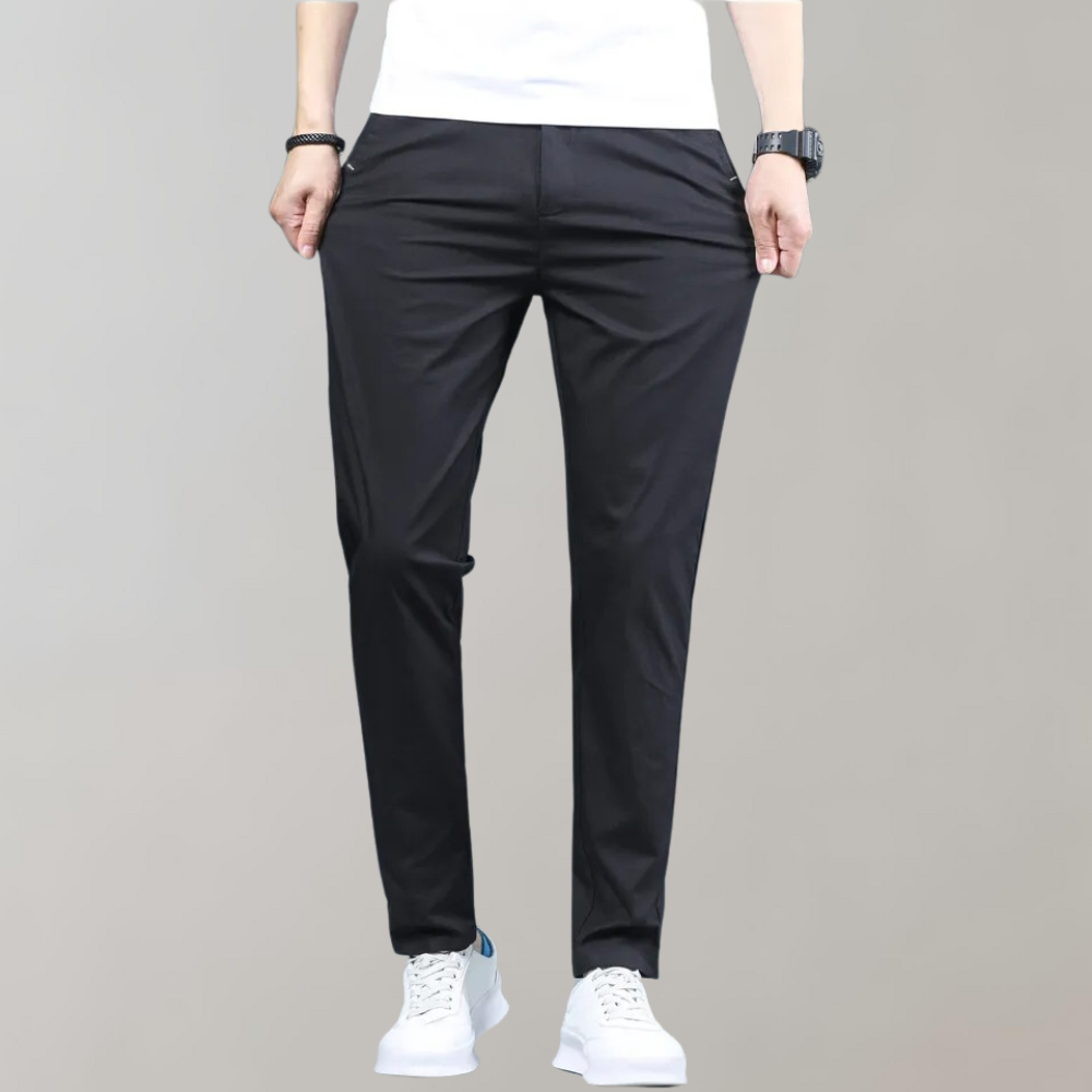 Men's Tailored Fit Office Pants - Comfortable & Breathable