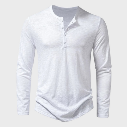 Classic Men's Button Front Long Sleeve Shirt