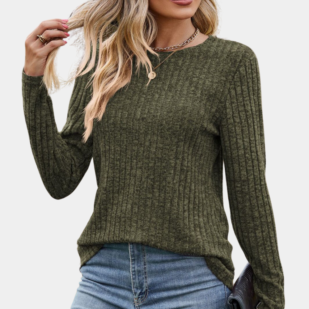 Ladies Classic Crew Neck Long Sleeve Tee