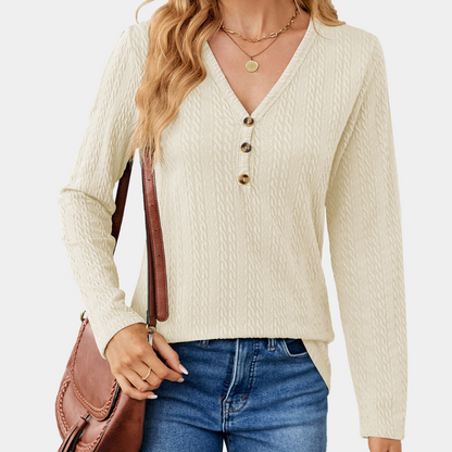 Ladies Classic V Neck Sweater Top