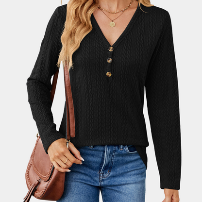 Ladies Classic V Neck Sweater Top
