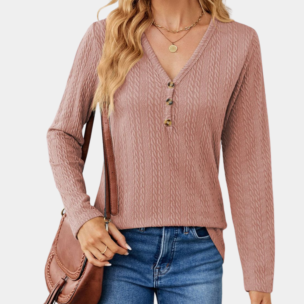 Ladies Classic V Neck Sweater Top