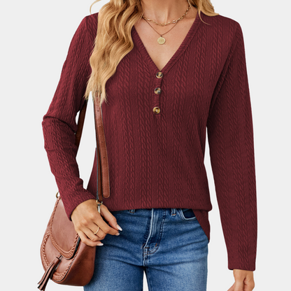 Ladies Classic V Neck Sweater Top