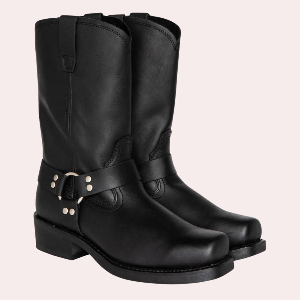 Men's Classic Brown Leather Western Boots - ModishWorld