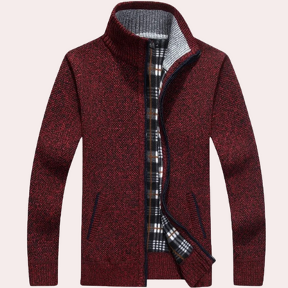 Cozy Mens Zip Up Sweater - ModishWorld