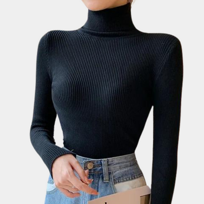 Classic Femme Turtleneck Sweater