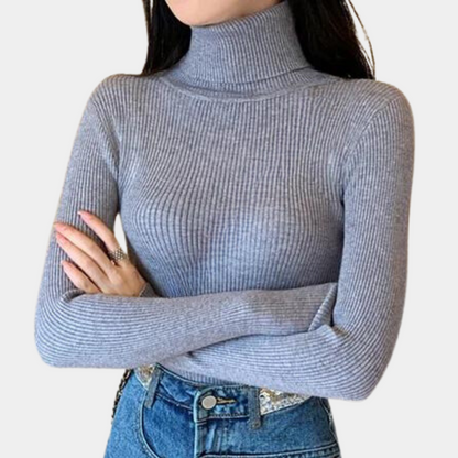 Classic Femme Turtleneck Sweater