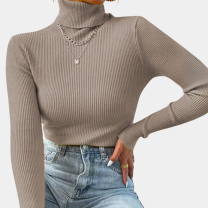 Classic Femme Turtleneck Sweater