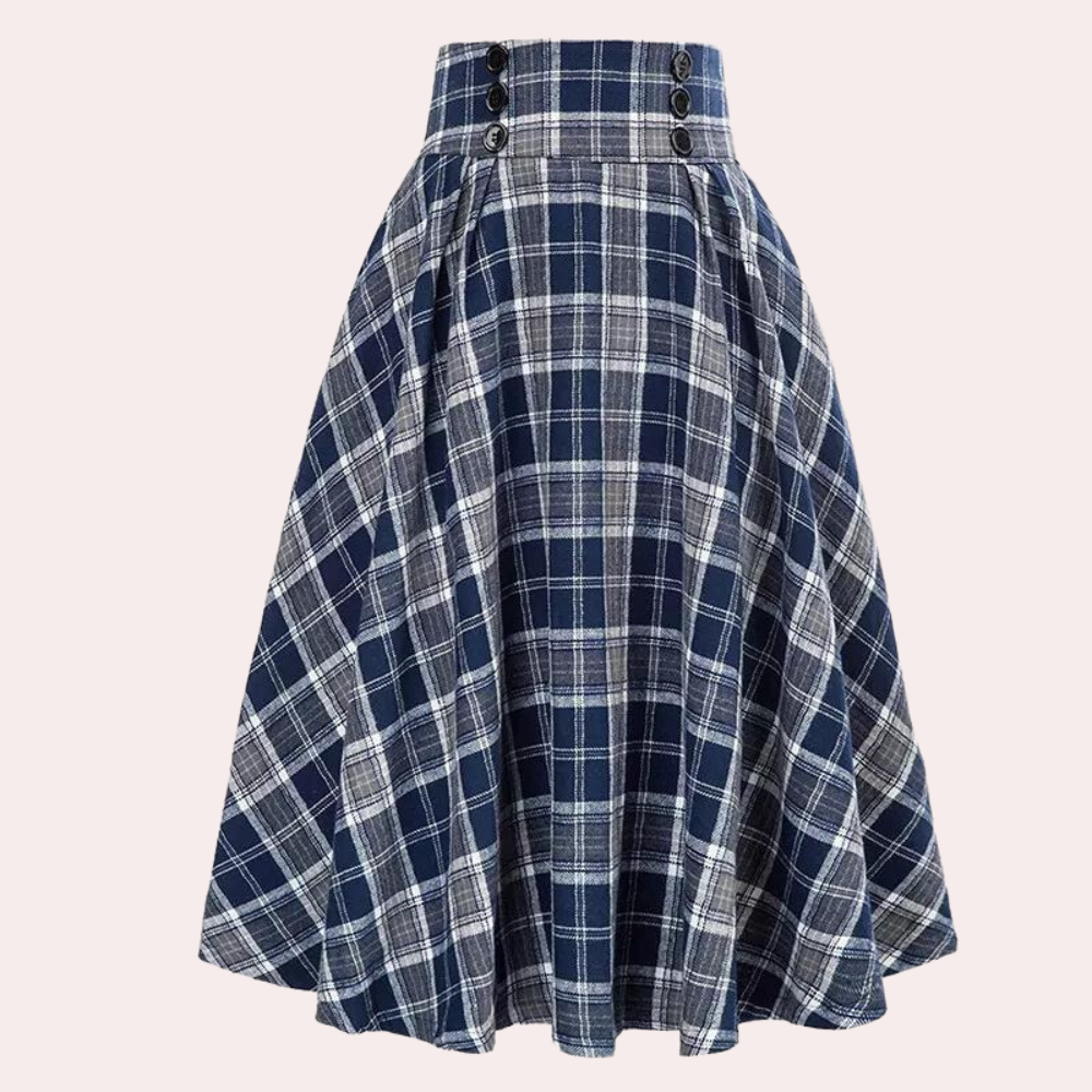 Floral Midi Skirt - Classic A-Line Cut