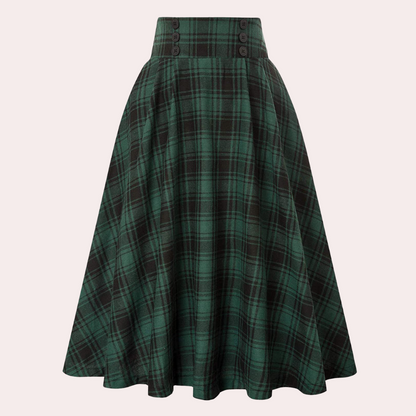 Floral Midi Skirt - Classic A-Line Cut