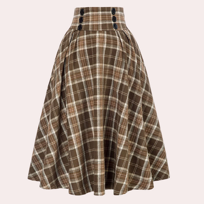 Floral Midi Skirt - Classic A-Line Cut