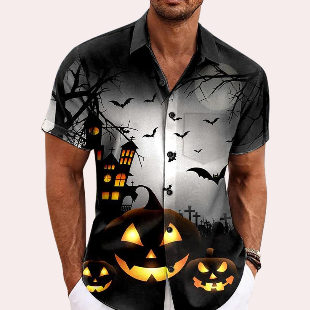 Scary Ghost House Mens Short Sleeve Tee